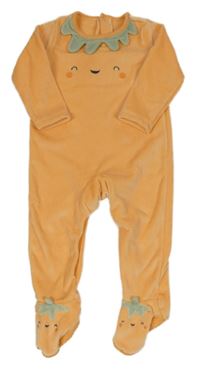 Oranžopvý plyšový overal - Dýně George