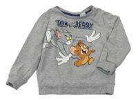 Šedá mikina s Tomem a Jerrym