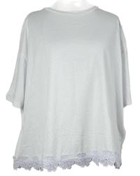 Dámské bílé crop tričko s krajkou New Look 