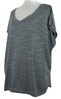 Dámské šedé melírované volné tričko Souluxe 