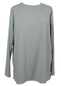 Dámské šedé žebrované triko 