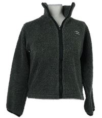 Dámská tmavošedá huňatá crop mikina Tom Tailor 