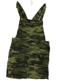 Dámské army riflové laclové šaty Boohoo 