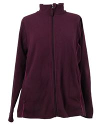 Dámská vínová fleecová propínací mikina Toptex 