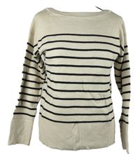 Dámský béžovo-černý pruhovaný svetr Primark 