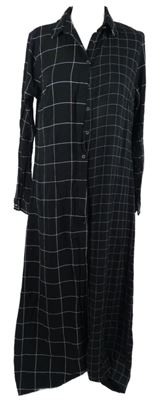 Dámské černo-bílé kostkované košilové šaty LCW Modest 