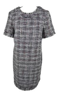 Dámské černo-vínovo-růžové vzorované pletené šaty Dorothy Perkins 