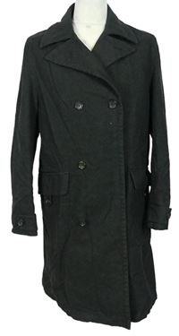 Pánský tmavošedý vlněný kabát Cinque 