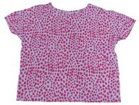 Fialovo-neonově růžové crop tričko s flíčky Tu