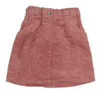 Růžová manšestová sukně Primark