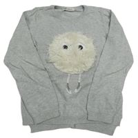 Světlešedý lehký svetr s příšerkou H&M