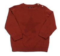 Rezavý svetr s hvězdičkou Next