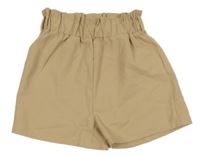 Béžové paper bag kraťasy 