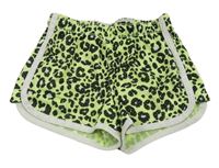 Neonově zelené sportovní kraťasy s flíčky Justice