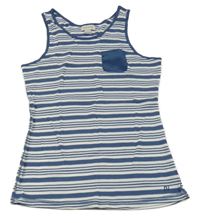 Modro-bílý pruhovaný top River Island