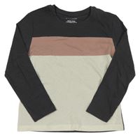 Smetanovo-růžovo-šedé triko Primark