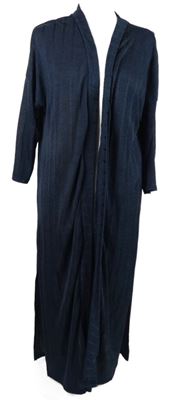 Dámský tmavomodrý pruhovaný dlouhý cardigan George 