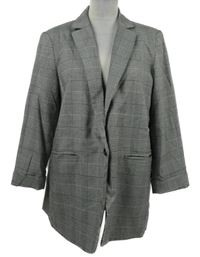 Dámský černo-bílý kostkovaný blejzr New Look