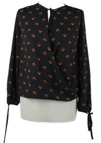 Dámská černá balonová halenka se vzorem Dorothy Perkins