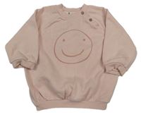 Světle růžová mikina se smajlíkem Gorge