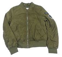 Khaki šusťákový zateplený bomber H&M