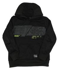 Černá mikina s nápisem a kapucí Chapter young