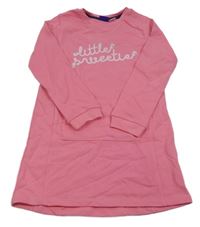 Růžové teplákové šaty s nápisem Lupilu