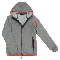 Šedá pletená funkční propínací mikina s kapucí CMP