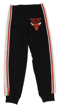 Černé pyžamové kalhoty s bílým pruhem s buvolem - Chicago Bulls Primark