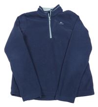 Tmavomodrá fleecová funčkční mikina Quechua