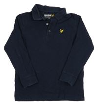 Tmavomodré polo triko s nášivkou Lyle&Scott