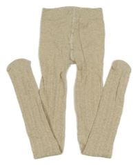 Béžové punčocháče s 3D vzorem 