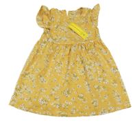 Nové - Žluté květované šaty Shein