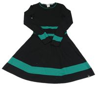 Černo-zelené šaty 