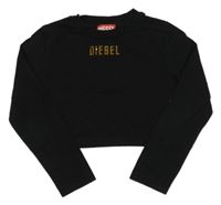 Černé crop triko Diesel