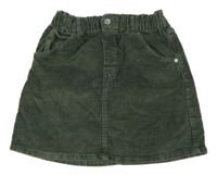 Khaki manšestrová sukně H&M