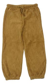 Béžové žebrované sametové kalhoty Matalan