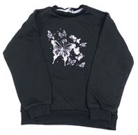 Černá mikina s motýlky Primark