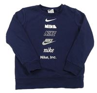 Tmavomodrá mikina s logy Nike