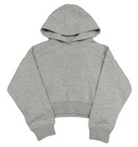 Nové - Šedá crop mikina s nápisem a kapucí F&F