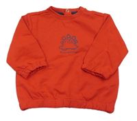 Červená mikina s dinosaurem Blukids