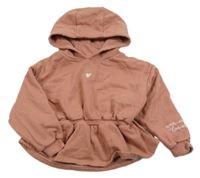 Starorůžová mikina s výšivkou a kapucí George 