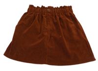 Hnědá sametová sukně Zara
