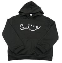 Černá mikina s nápisem a kapucí Shein 