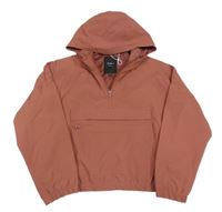 Starorůžová šusťáková jarní crop bunda s kapucí Name it