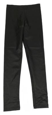 Černé koženkové legíny H&M