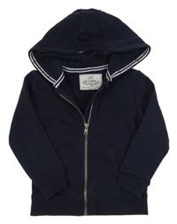 Tmavomodrá propínací mikina s kapucí M&S