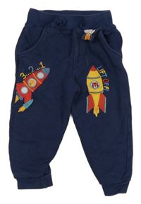 Tmavomodré tepláky s raketami Jojo Maman Bébé