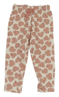 Smetanové tepláky se srdíčky Lupilu