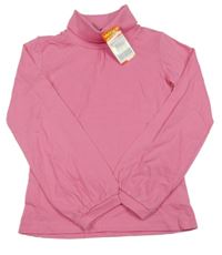 Nové - Růžové triko s rolákem 